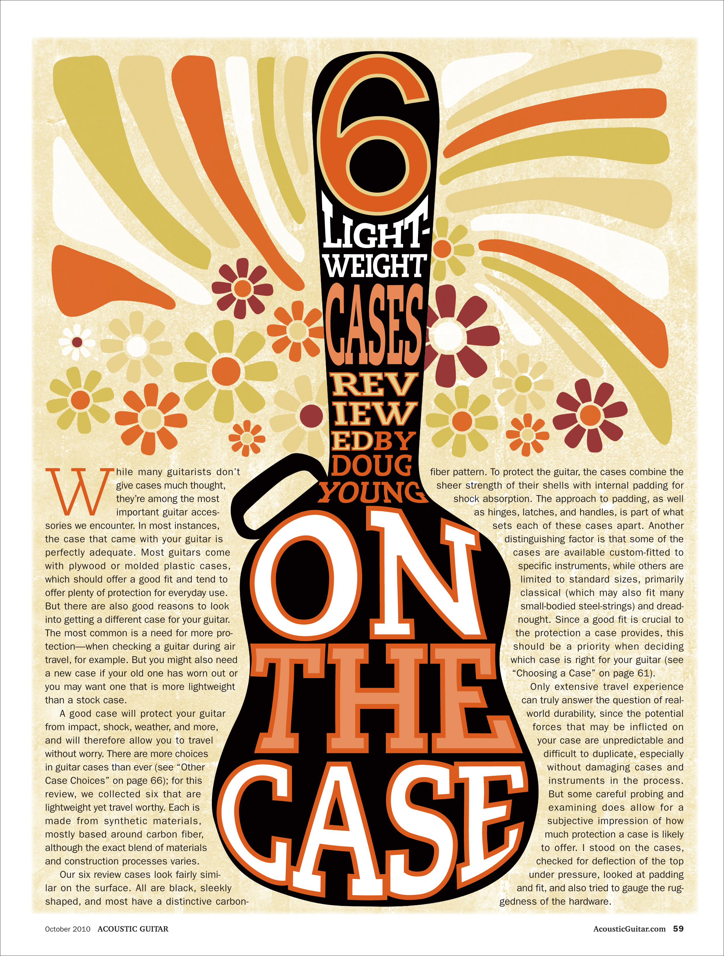 Acoustic Guitar, Six Lightweight Cases