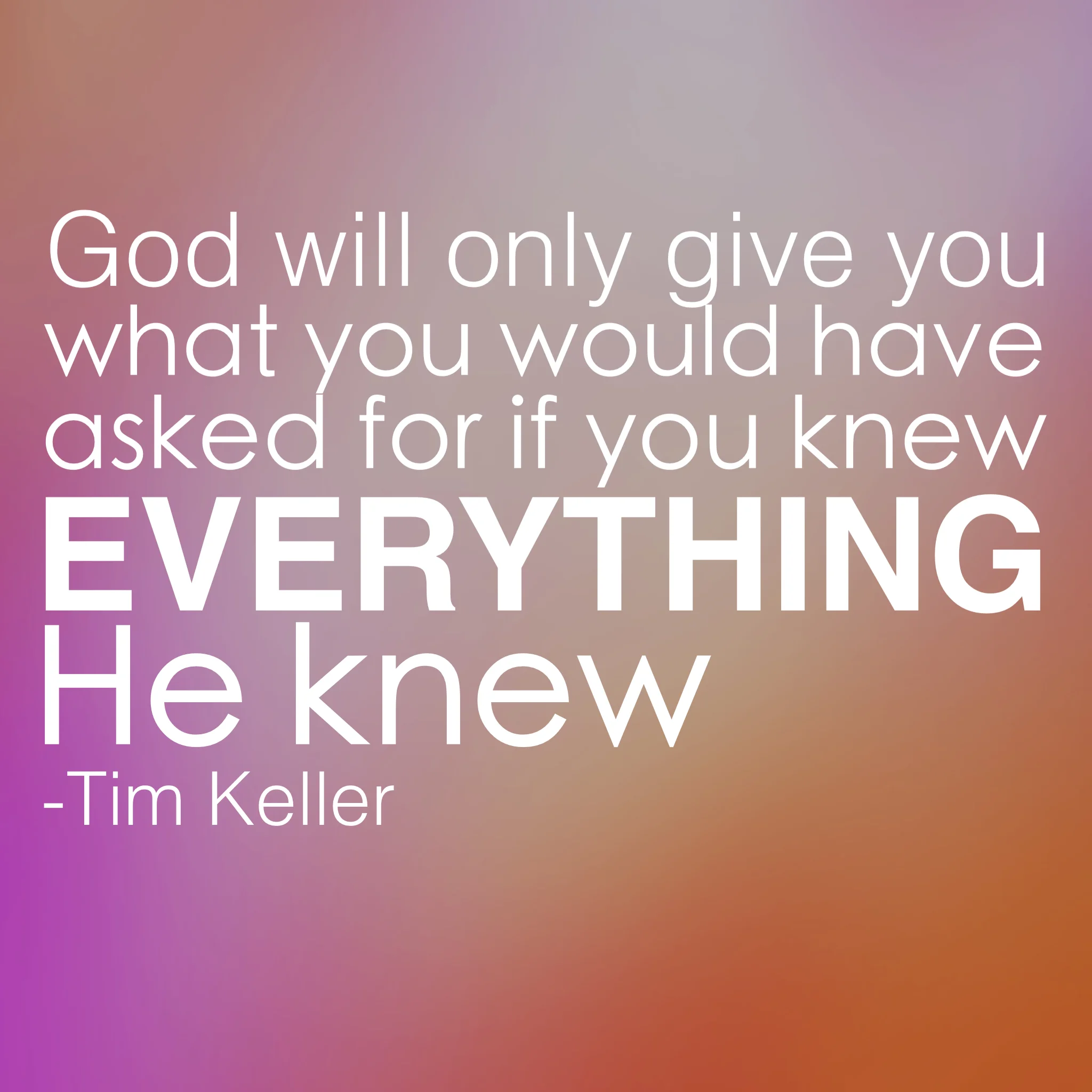 "God will only give you what you would have asked for if you knew everything He knew." -Tim Keller Inspire your heart to prayer. www.chereehayes.com