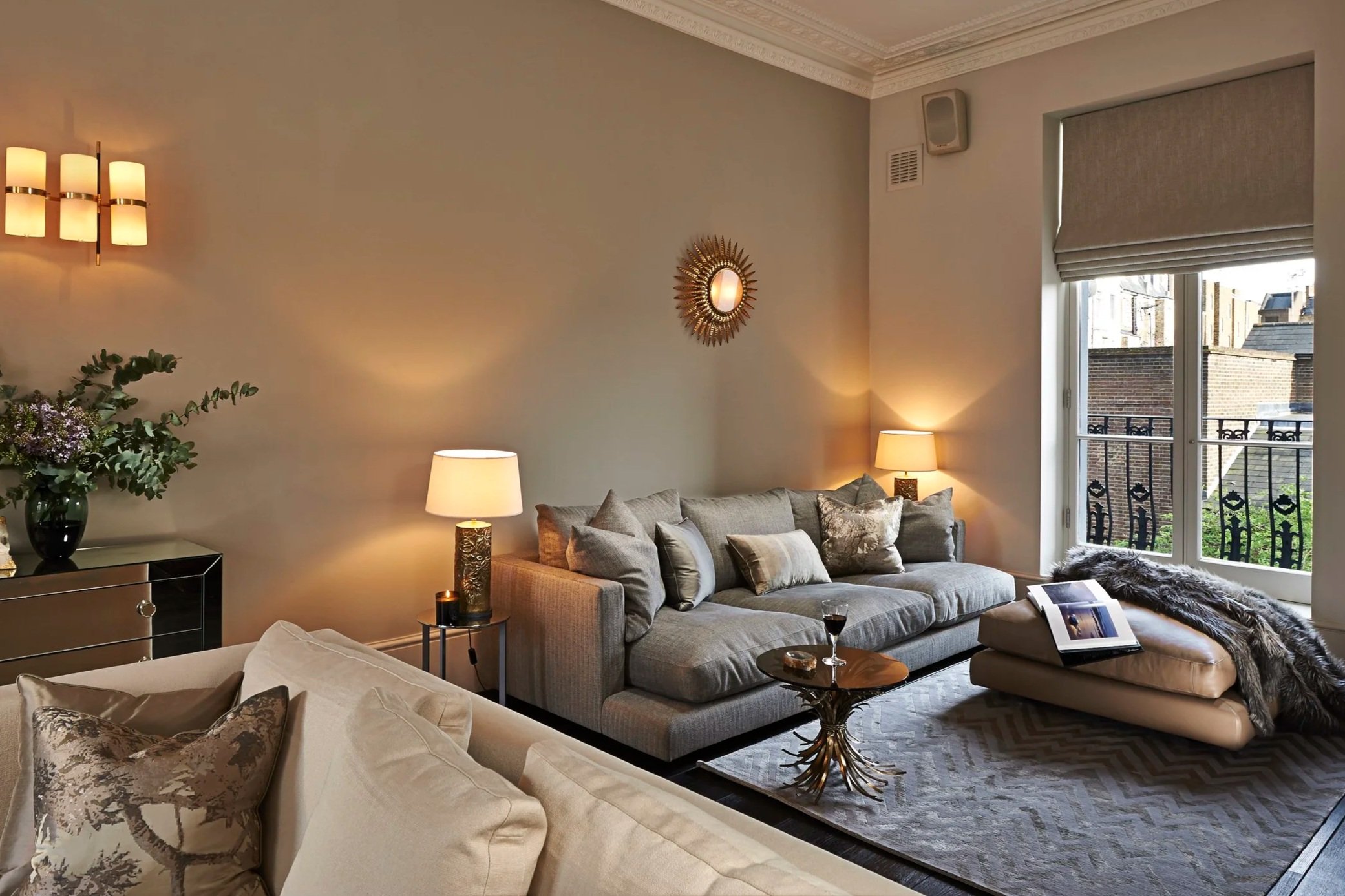 Luxurious Italian furniture in a traditional London town house