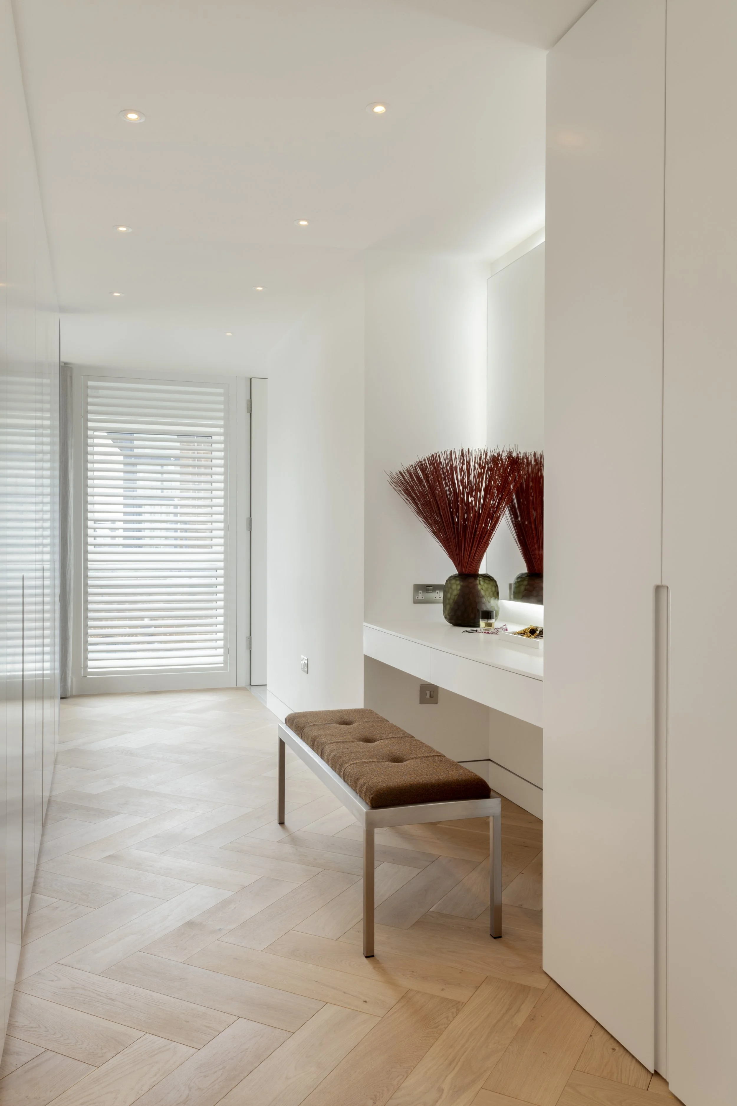 Bermondsey apartment dressing room interior design 