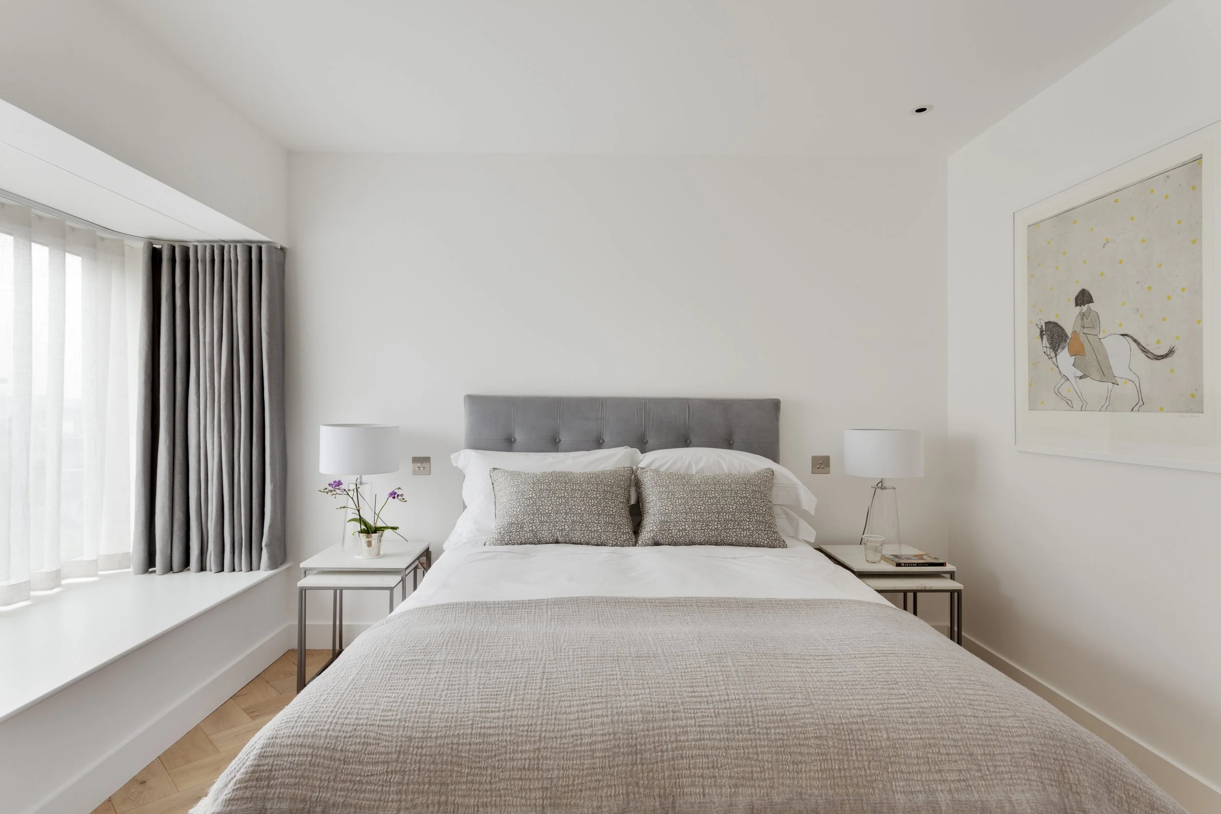 Bermondsey apartment bedroom interior design 