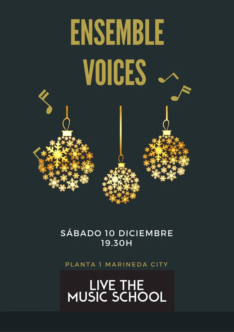 El Coro de música moderna  dirigida por la profesora, cantante y pianista Yelene Acosta ofrecerá un concierto  el Sábado 10 de Diciembre a las 19.30h en nuestra escuela Live The Music School, planta 1 de Marineda City. Sonar…