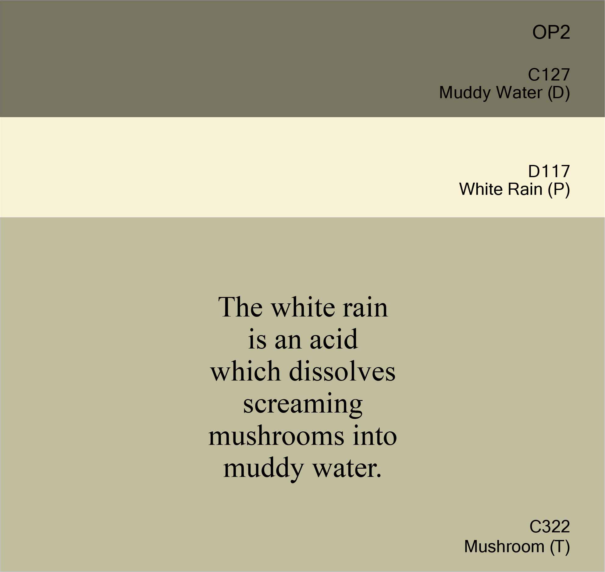 Muddy Water, White Rain, Mushroom II