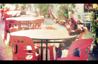 "The greater good would be another round of martinis for the table!" "Mr. Stark, it's just you here."