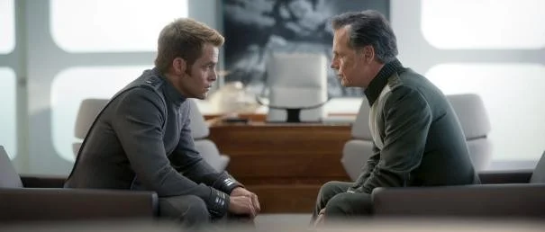 Kirk: So...you're my new father figure, right? Pike: I'm stern, I discipline you, but I still believe in you no matter what. Wanna play catch after the big meeting we have? Kirk: Nothing could possibly ruin this relationship!