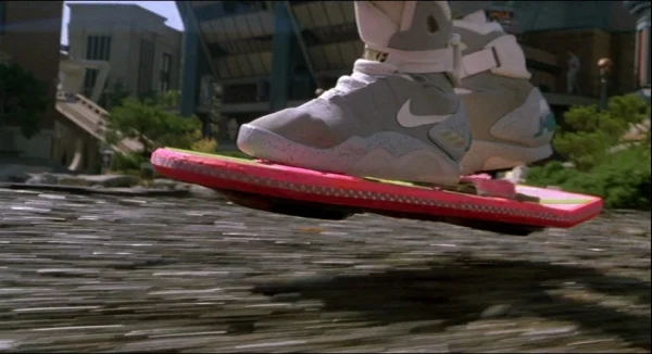 THE SHOES LACED THEMSELF! Oh, and the skateboard is hovering above the ground....WHAAAAAAAAAAAAAAAAAAT????