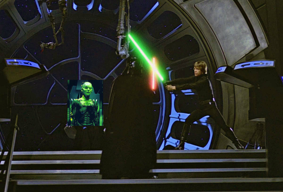 like Return of the&nbsp;Jedi&nbsp;but...yeah, space isn't the background. This photoshop will not go on the resume.