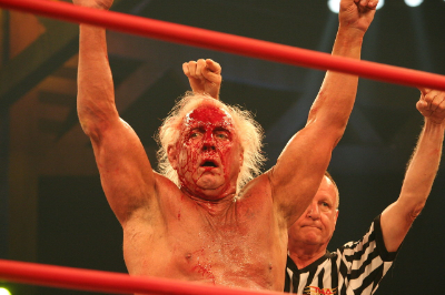 The game was true to real life: it didn't take much to get Ric Flair to bleed EVERYWHERE