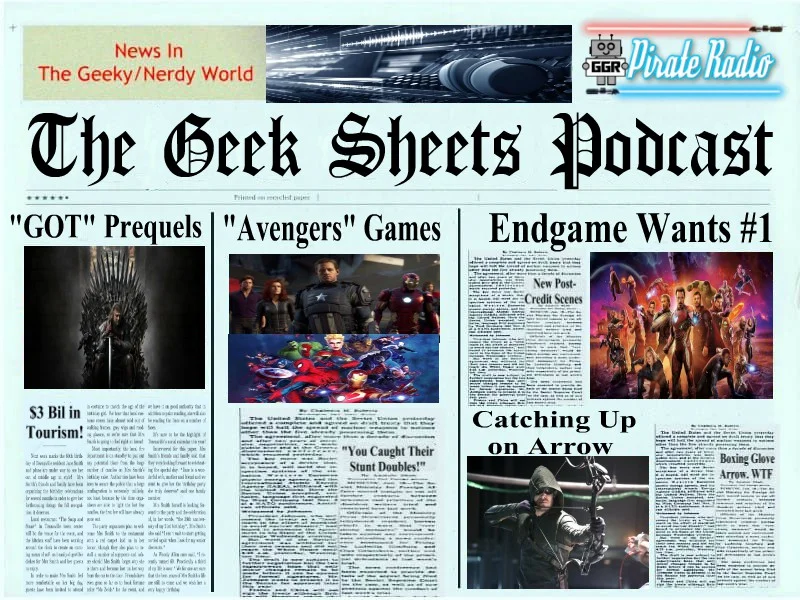 Geek Sheets - GOT, Arrow and Avengers 
