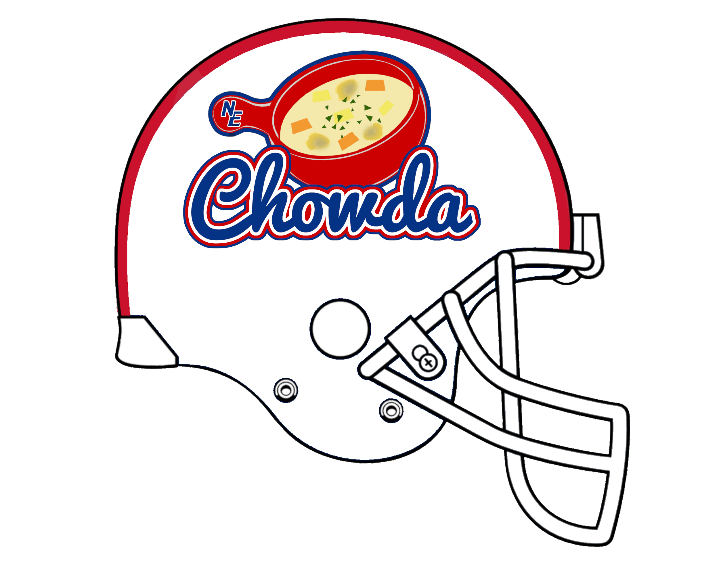 Throwback Colors Chowda helmet sticker