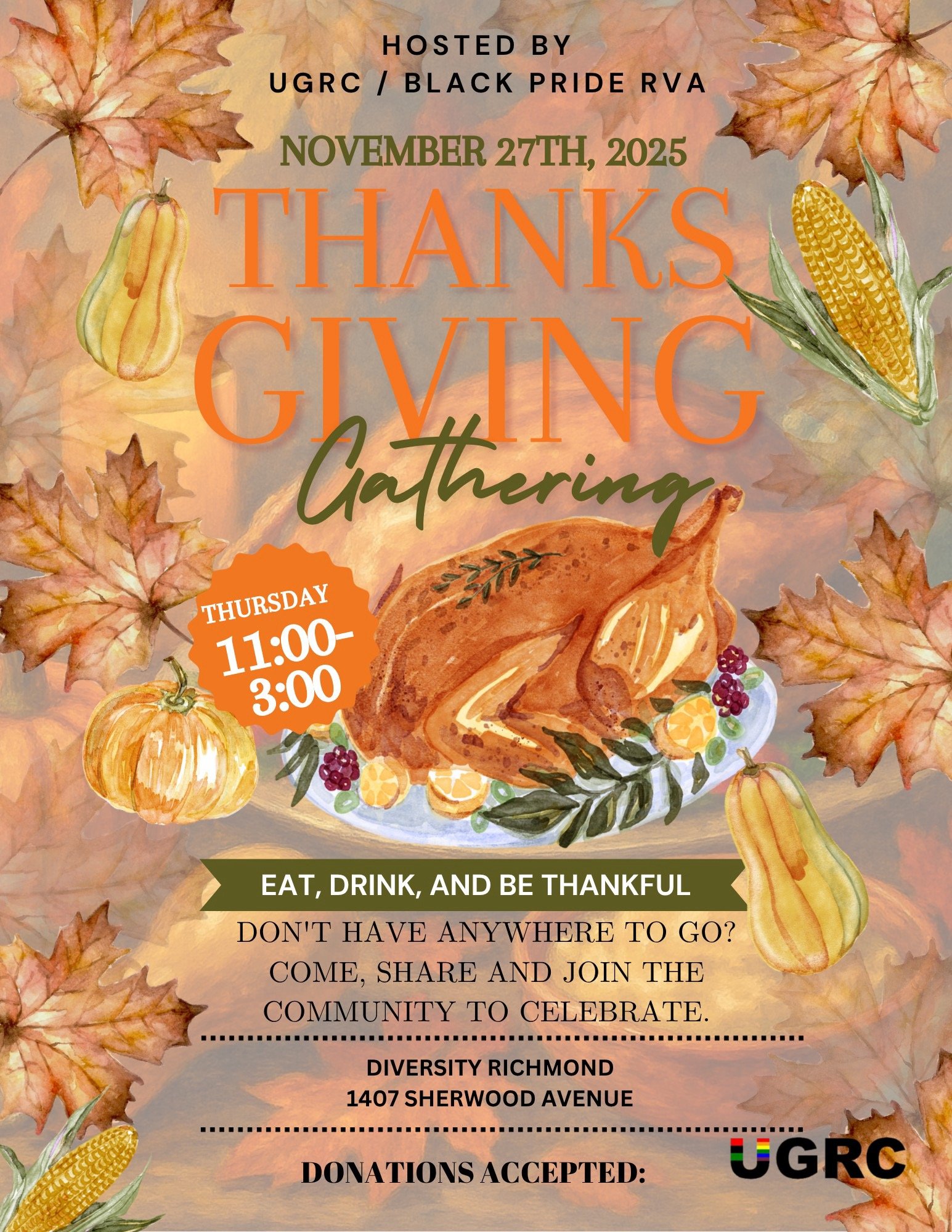 UGRC/BLACK PRIDE RVA THANKSGIVING GATHERING