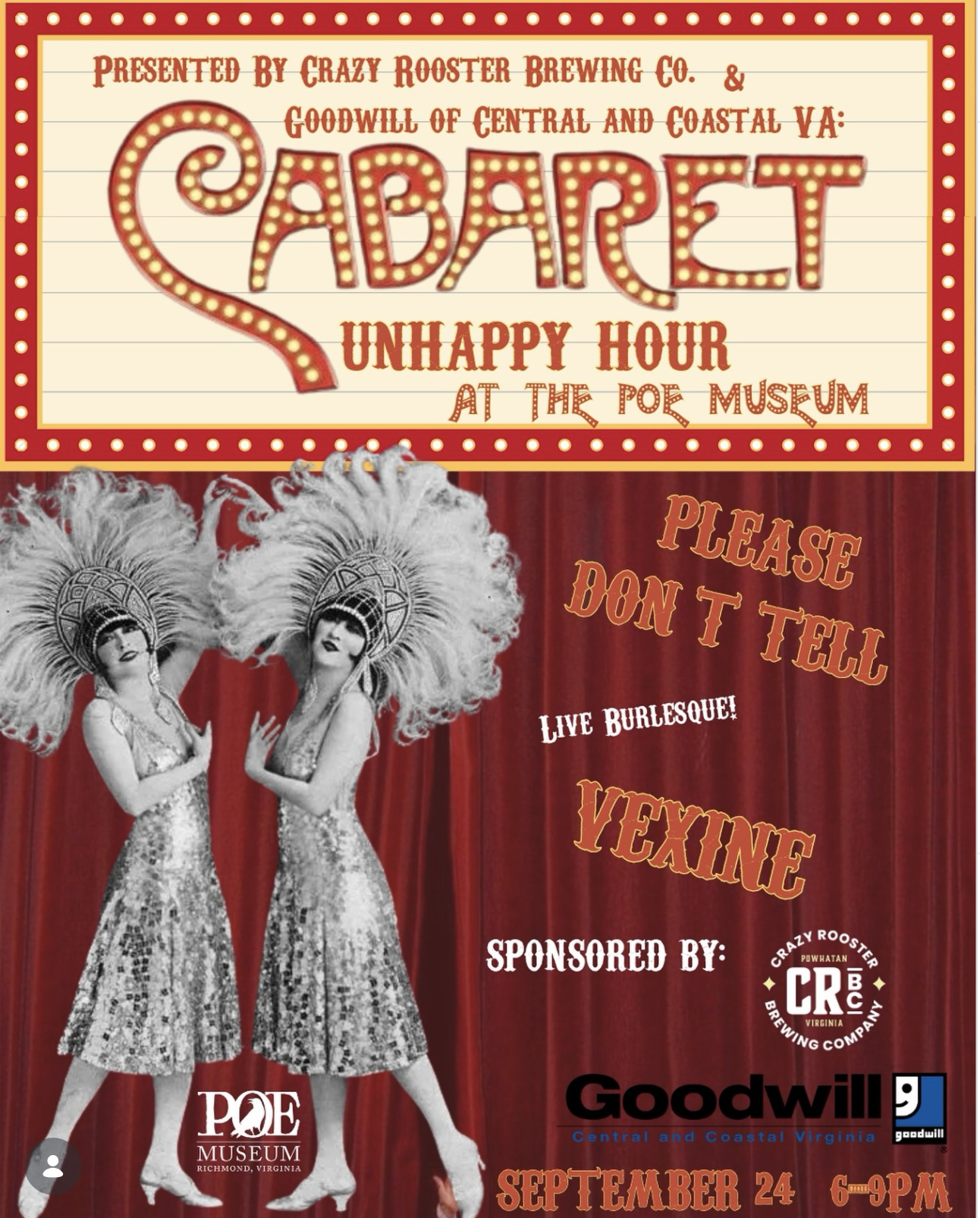 Cabaret UnHappy Hour on Thursday