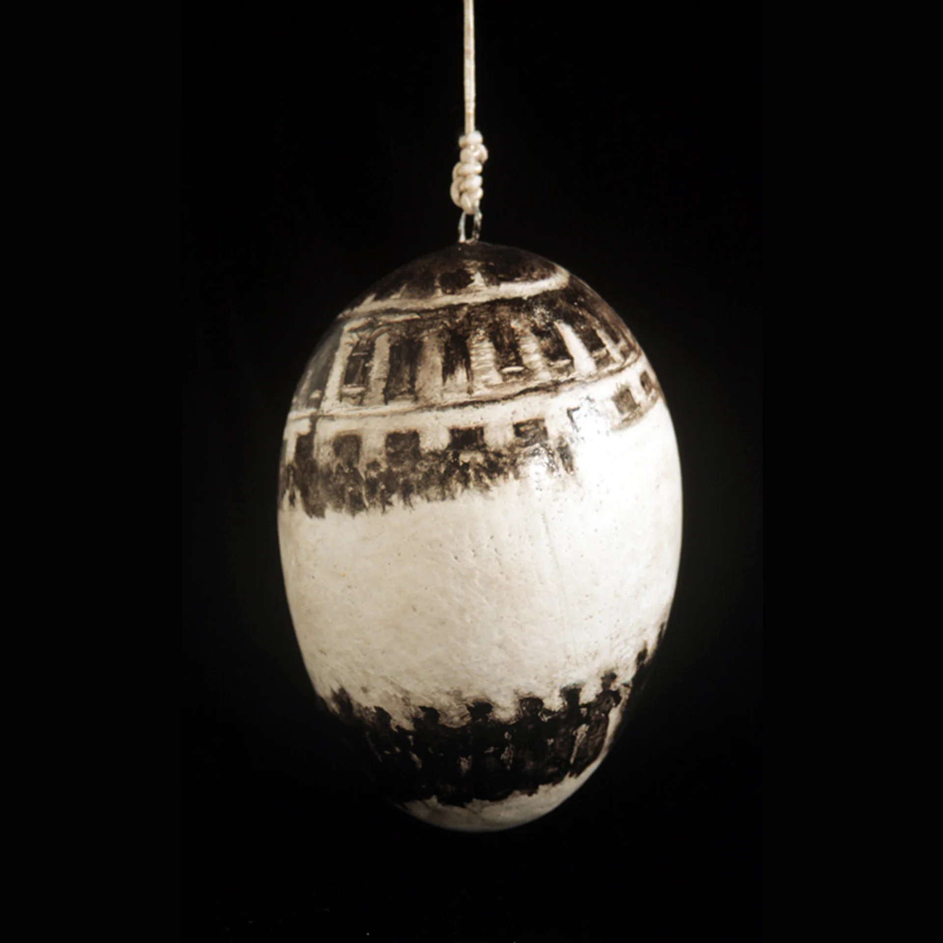   Shells,&nbsp; 1998-present  Oil on ostrich egg      I have been drawing on eggs since childhood, a rich, feminine tradition especially around Easter in my native Czech Republic. As a child I was greatly aware of the egg shell’s frailty as my clumsy