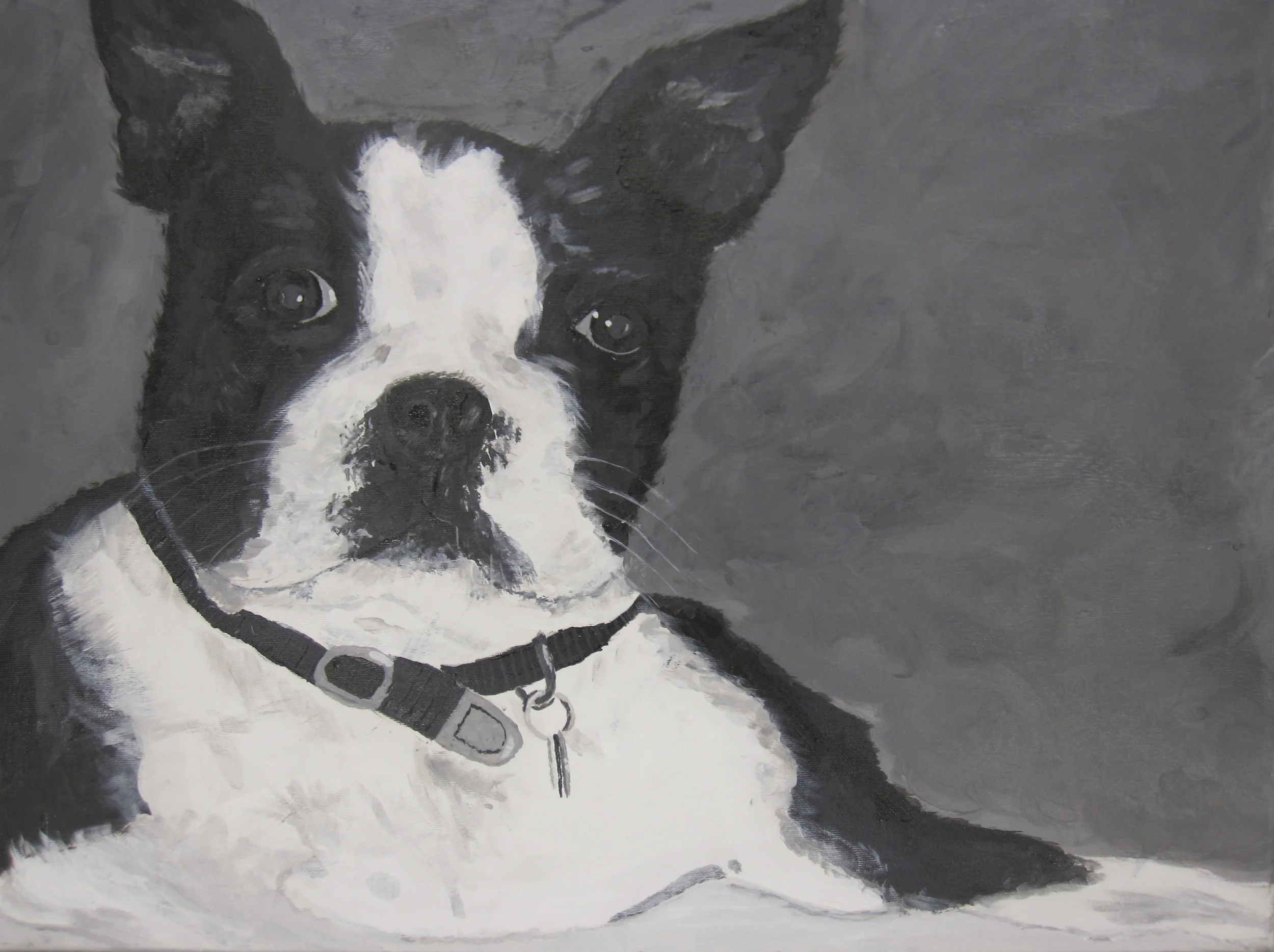  Intro To Painting  Oil on canvas (monochromatic exercise)  28” x 22” 