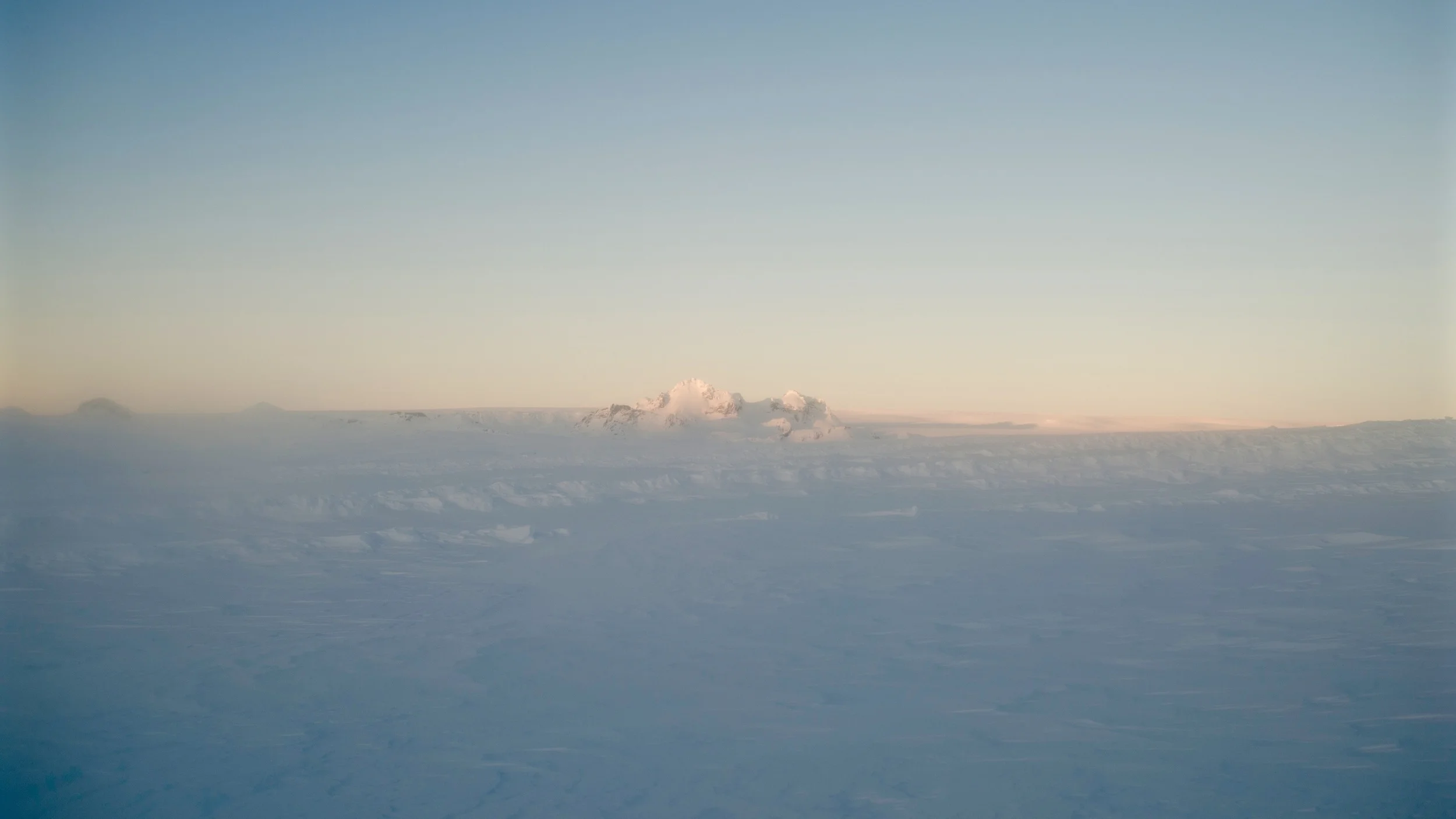 sunset on Langjökull glacier, Iceland