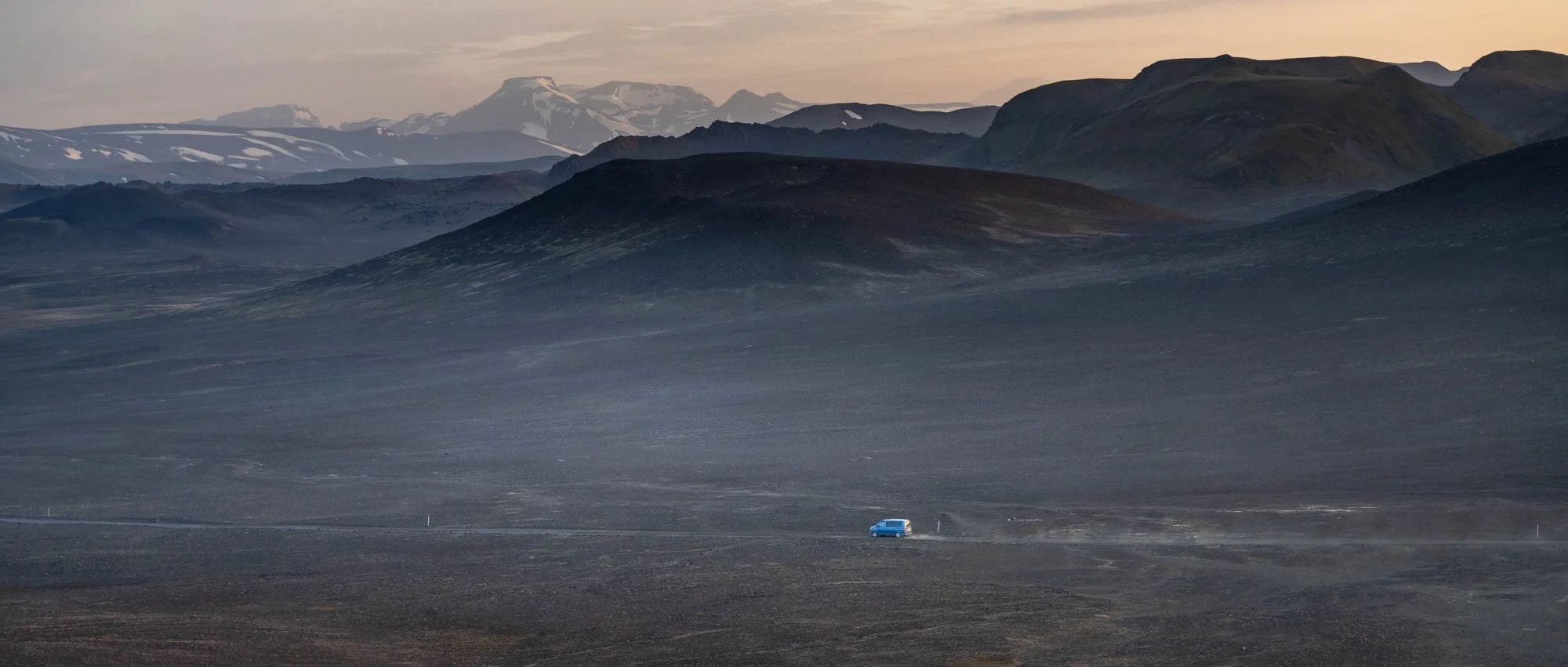 Blue Vehicle in the Hnausapollur Highlands.jpg