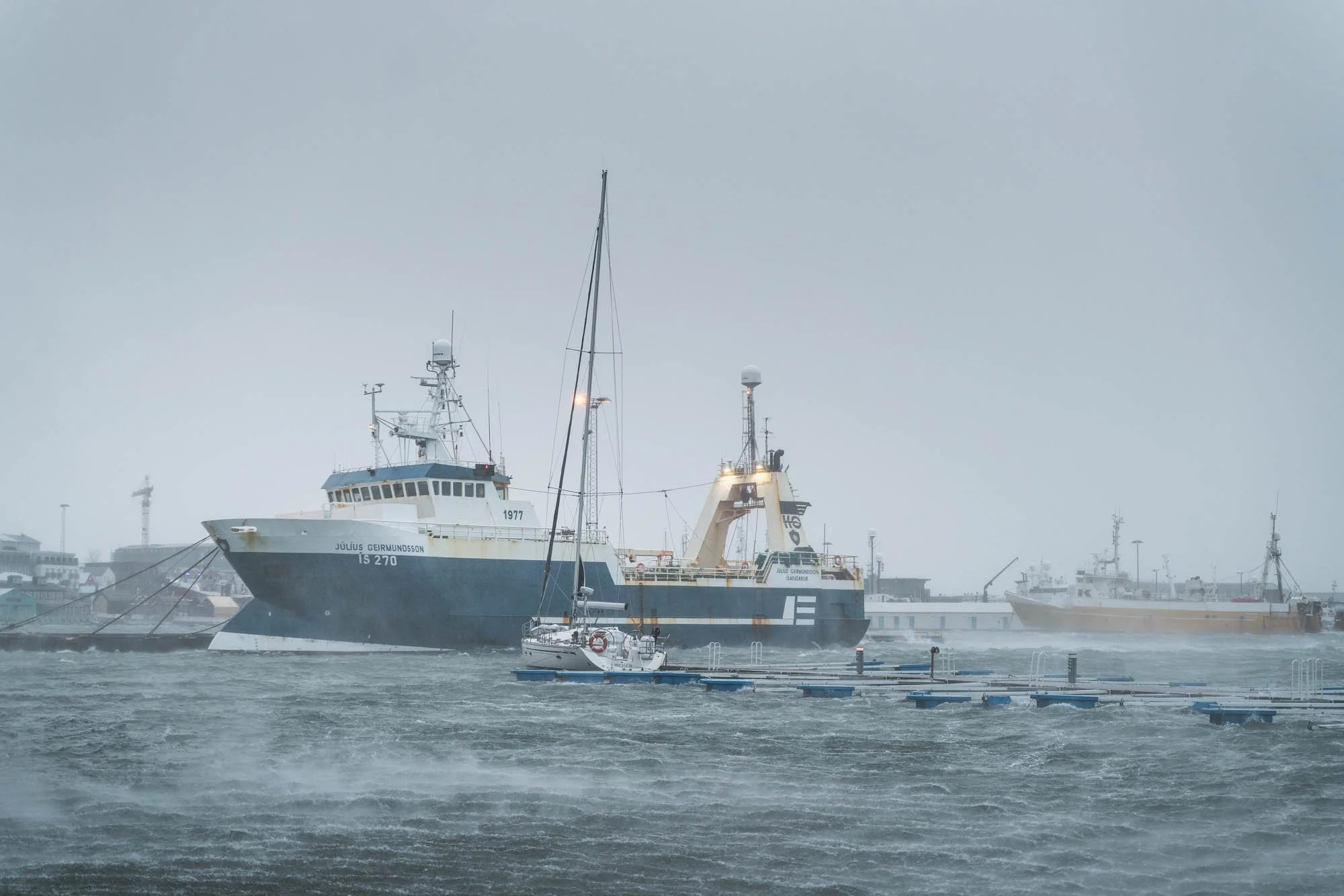 Fishing Boats in Rough Harbor Weather.jpg