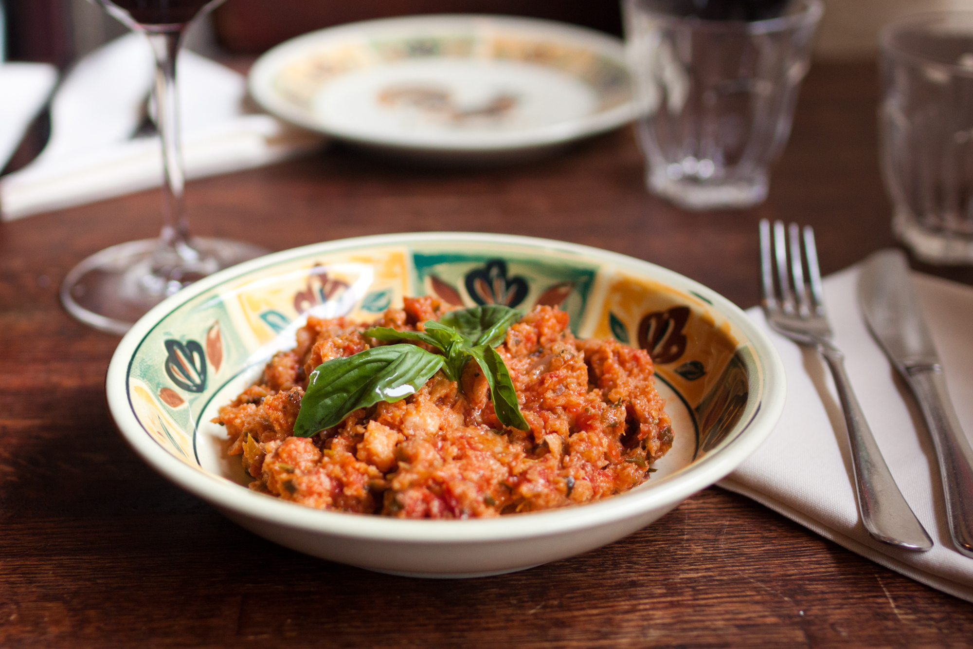 A bowl of Pappa al pomodoro tomato bread soup