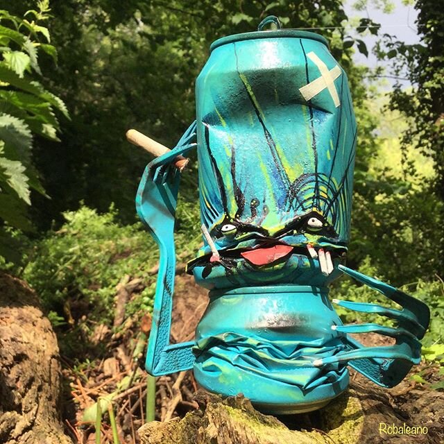 Keepin it classy with this Absolute Filth Bucket! 🍻... #Beercan #pisshead #dublinartist #craftbeer #beer #ilovebeer #canart #originalcharacter #originalart #artwork #surrealsculpture #thetaxcollection #urbangarden #beautifulbizarre #cartuna #art_spo