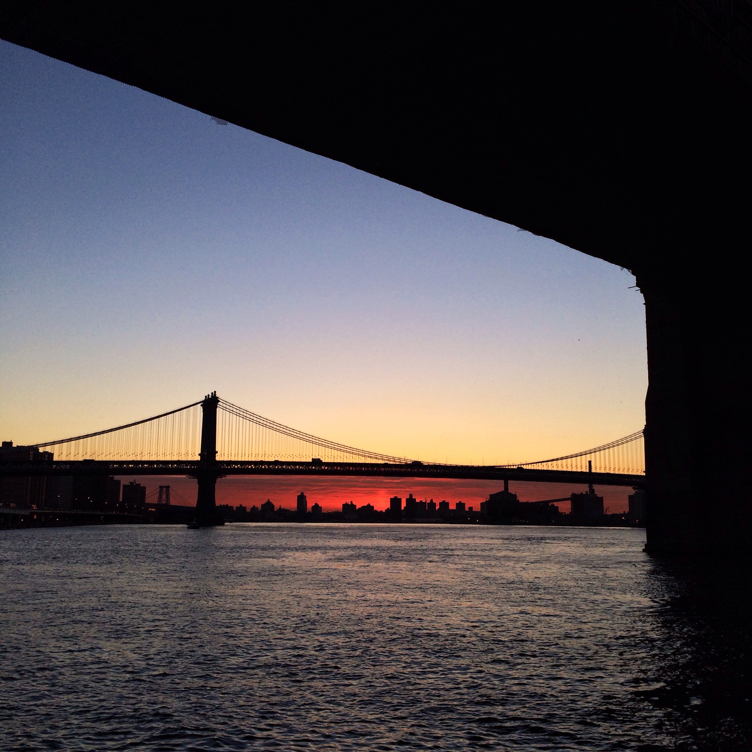 Sunrise under the bridge