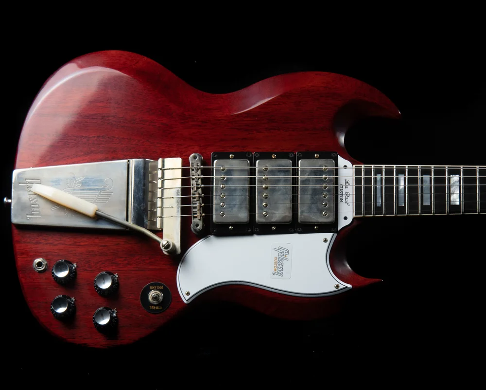 2018 Gibson SG-3 Custom Cherry Nickel Hardware Maestro Tail 