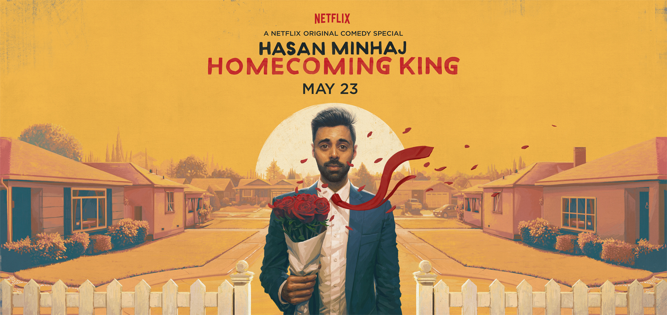 Hasan Minhaj - Netflix Comedy Special Key Art. view. 