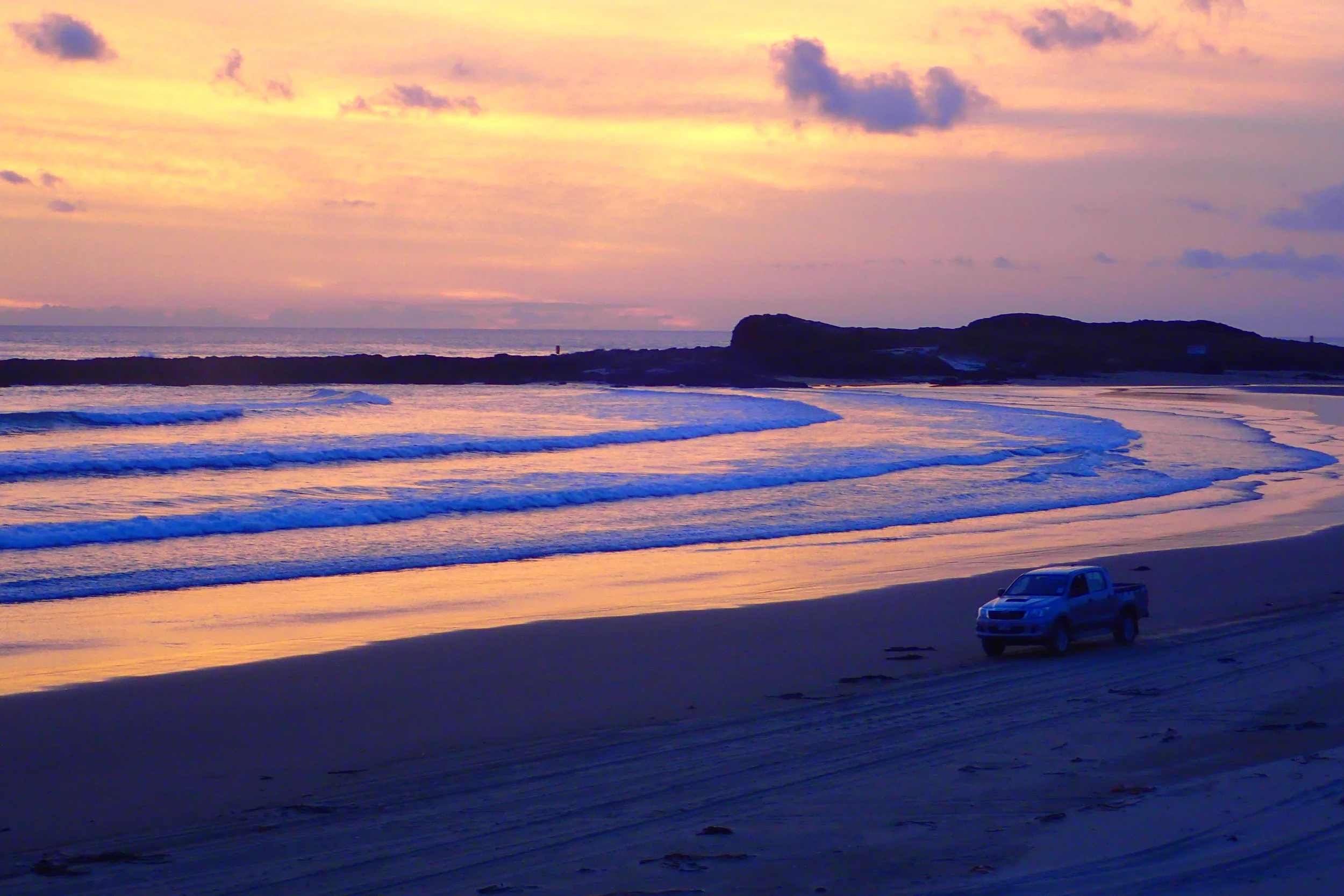 The most gorgeous sunset I’ve ever seen: 90 Mile Beach, New Zealand