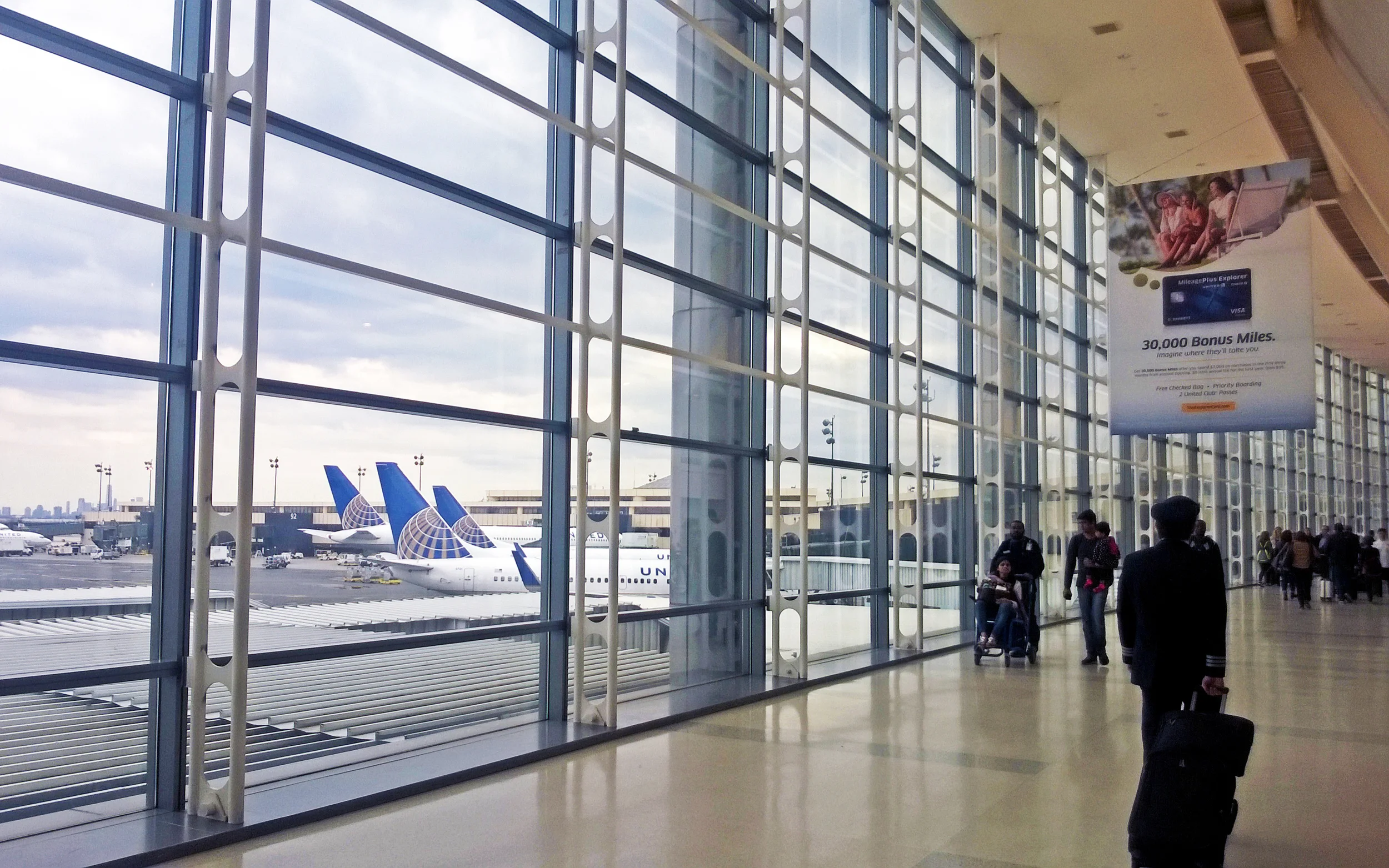 Newark Airport Terminal on my way to California