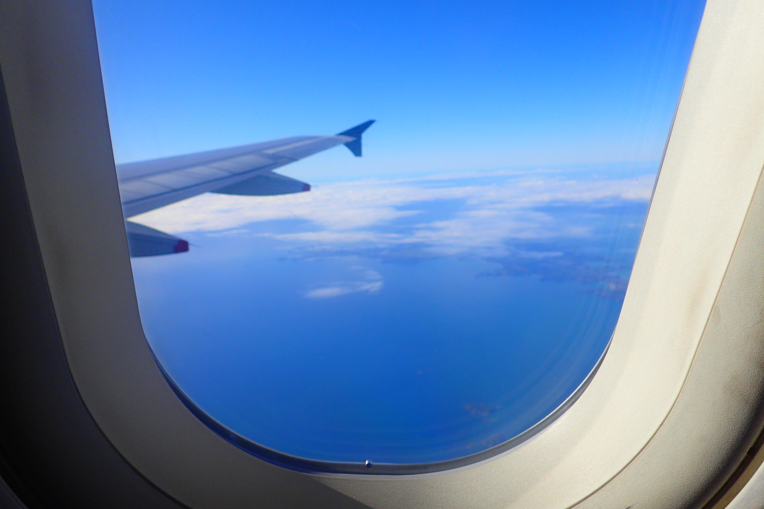 A view from the window on my flight over New Zealand