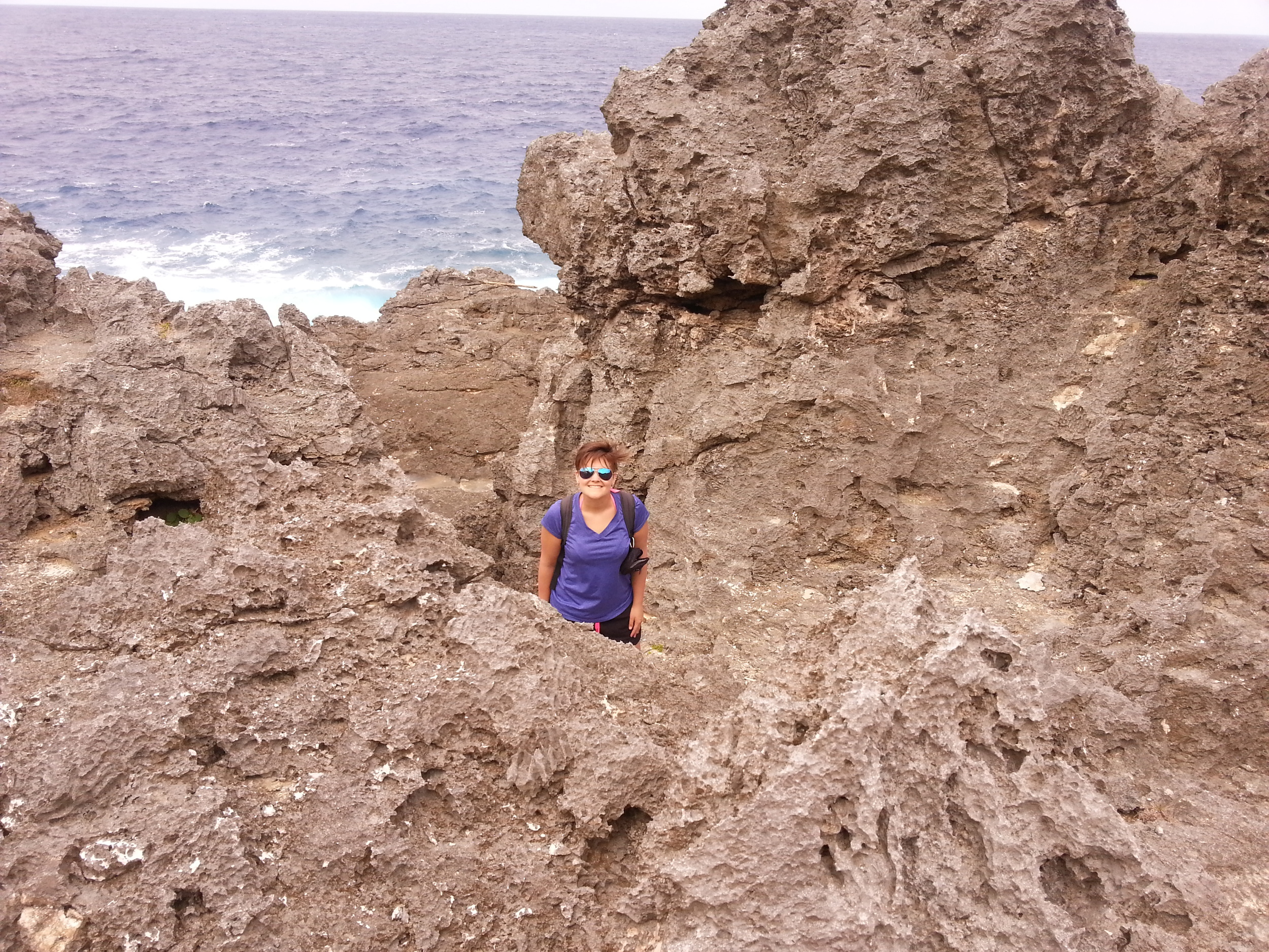 In the treacherous Black Pinnicales on the east coast of Niue - Photo by Jono