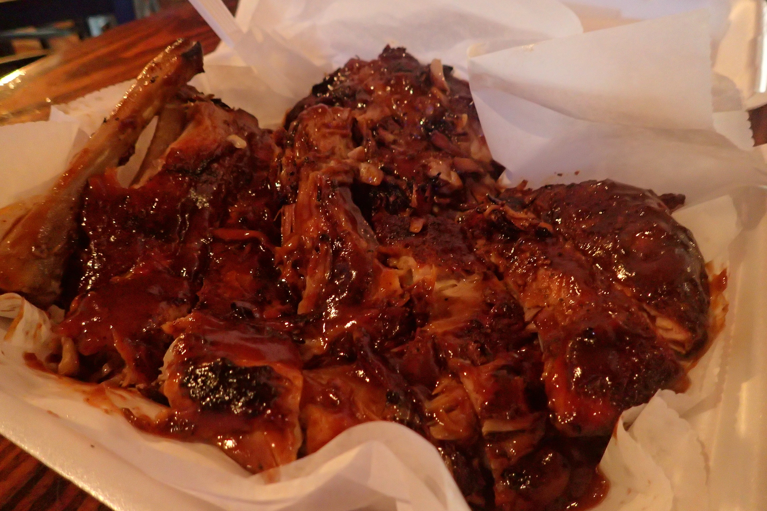 Three Legged Dog's saucy ribs