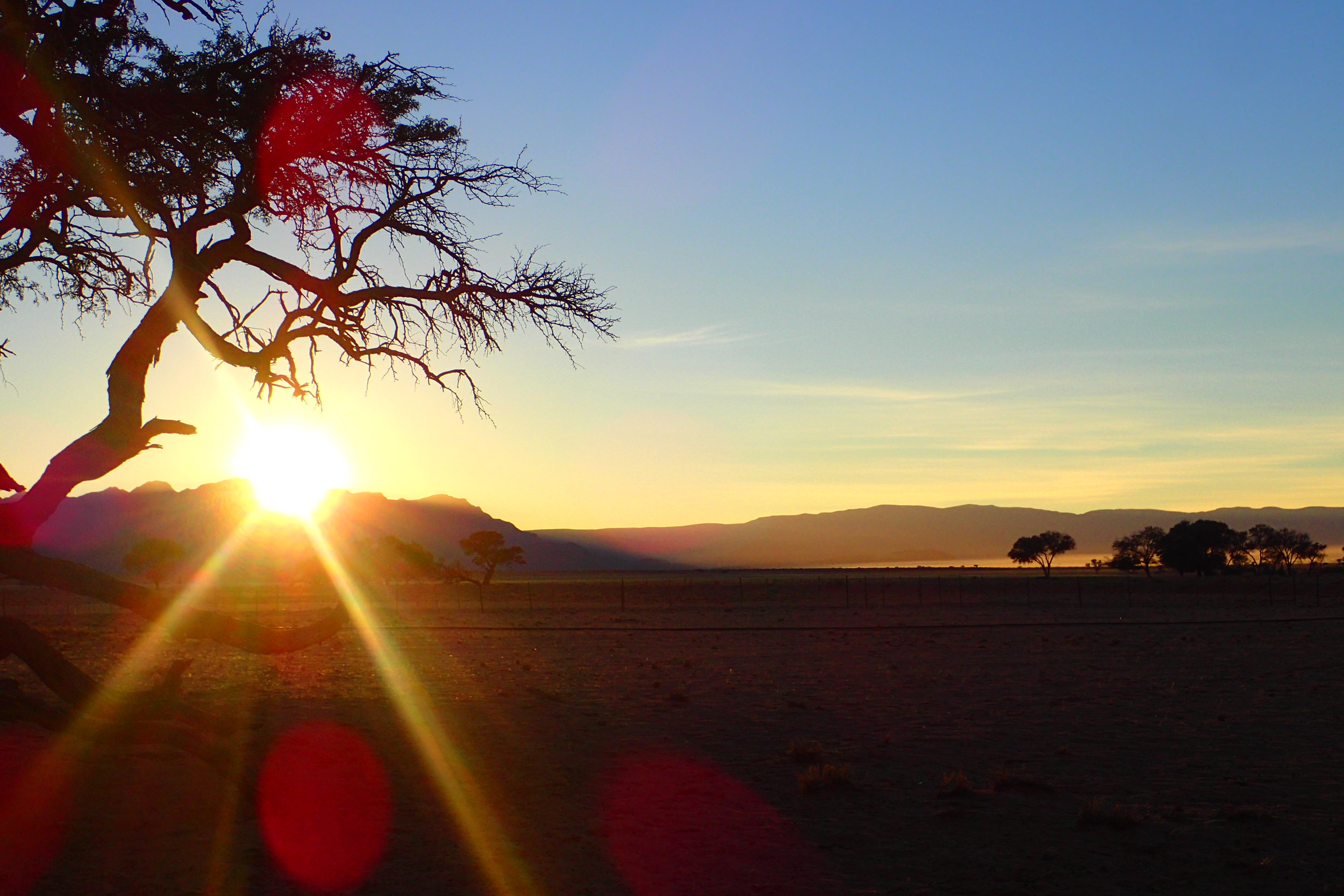 Sunrise in the Namib Desert