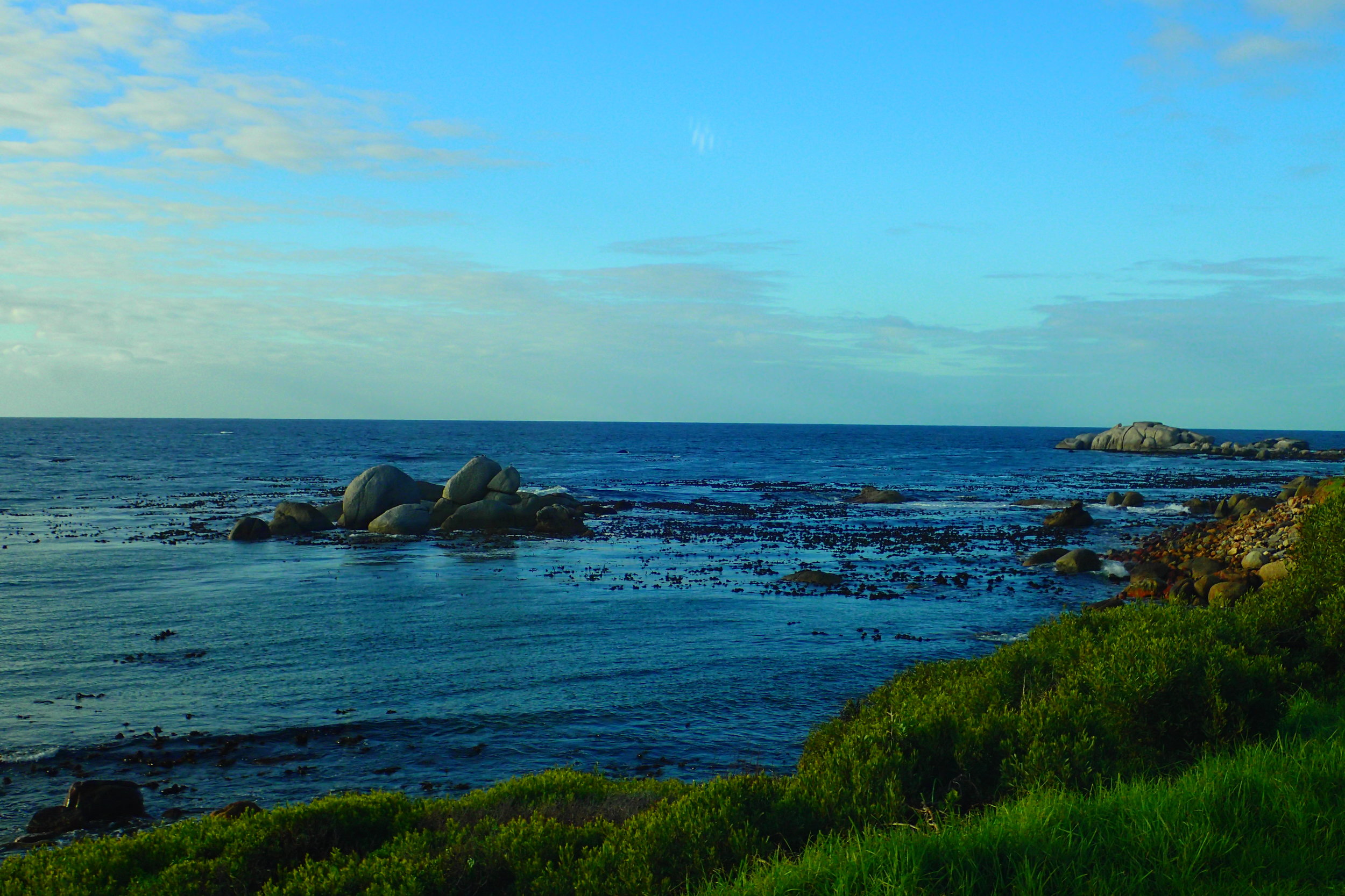 View from the shore of Pyramid Rock and Kelp Forest