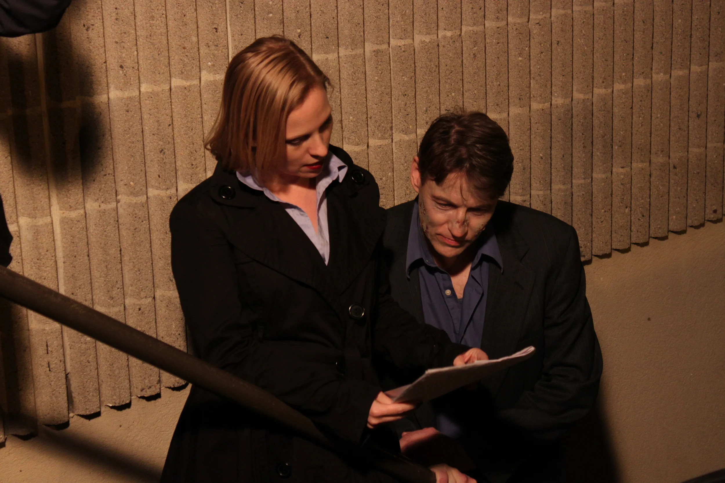 with Rick Delaney, on-set of "Rot"
