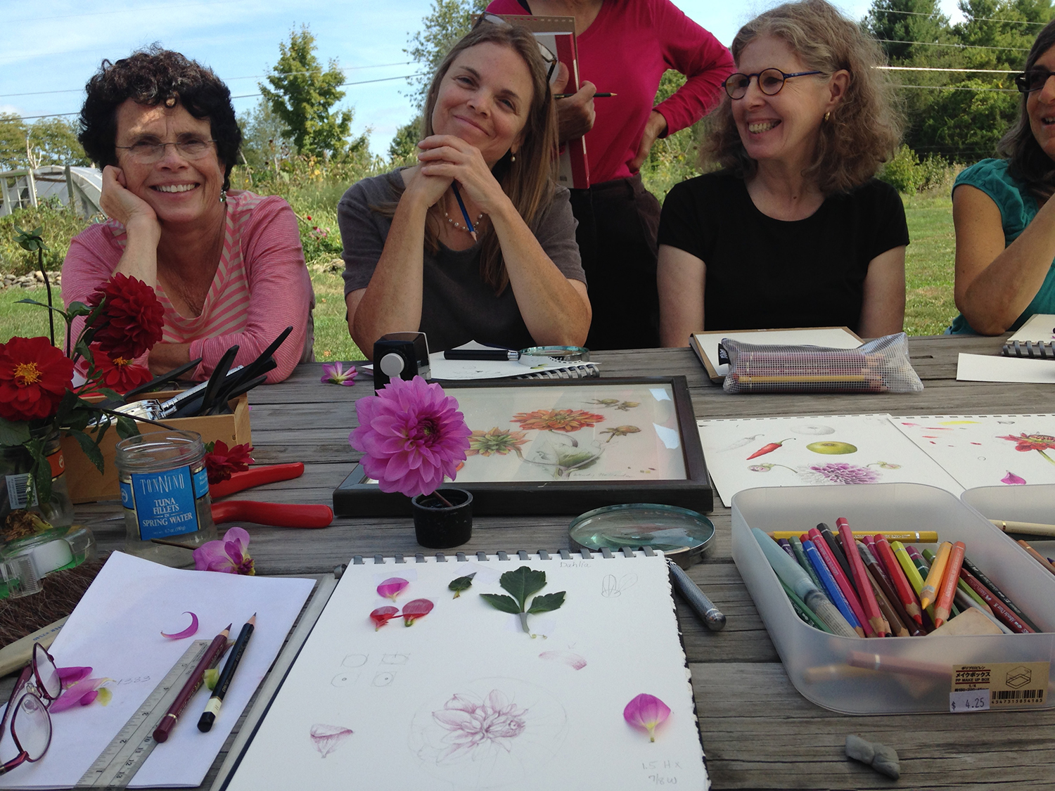 Wendy's Demo of drawing a Dahlia