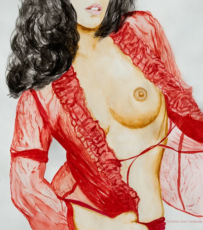 "Strings Attached", (2007) original watercolor on paper