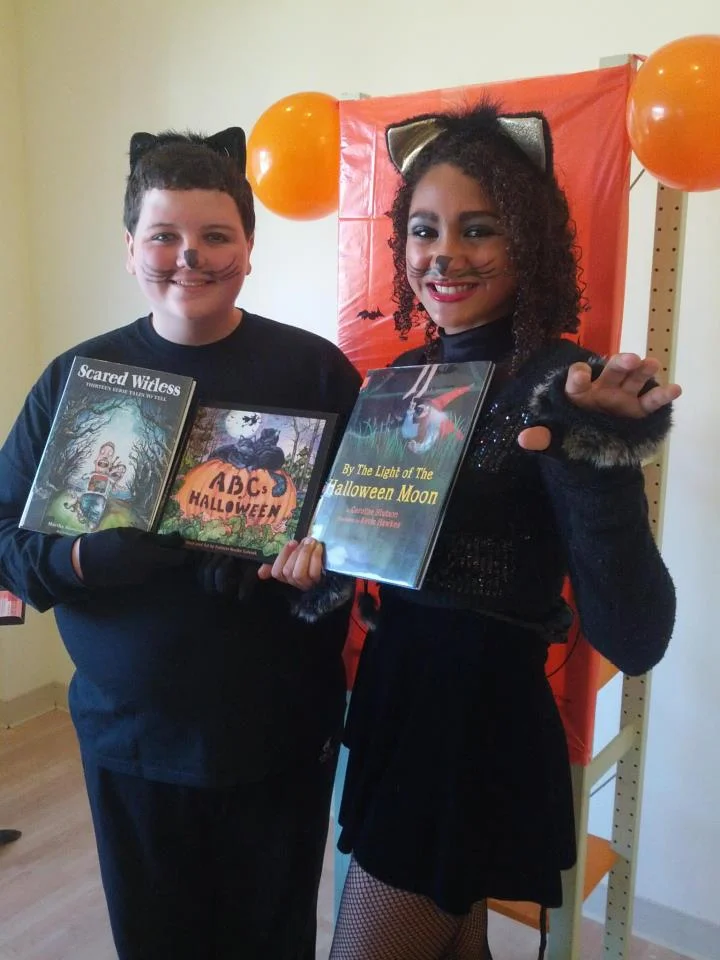 Halloween special event for children- Our costumed HS kids read several books for the kids! What fun.