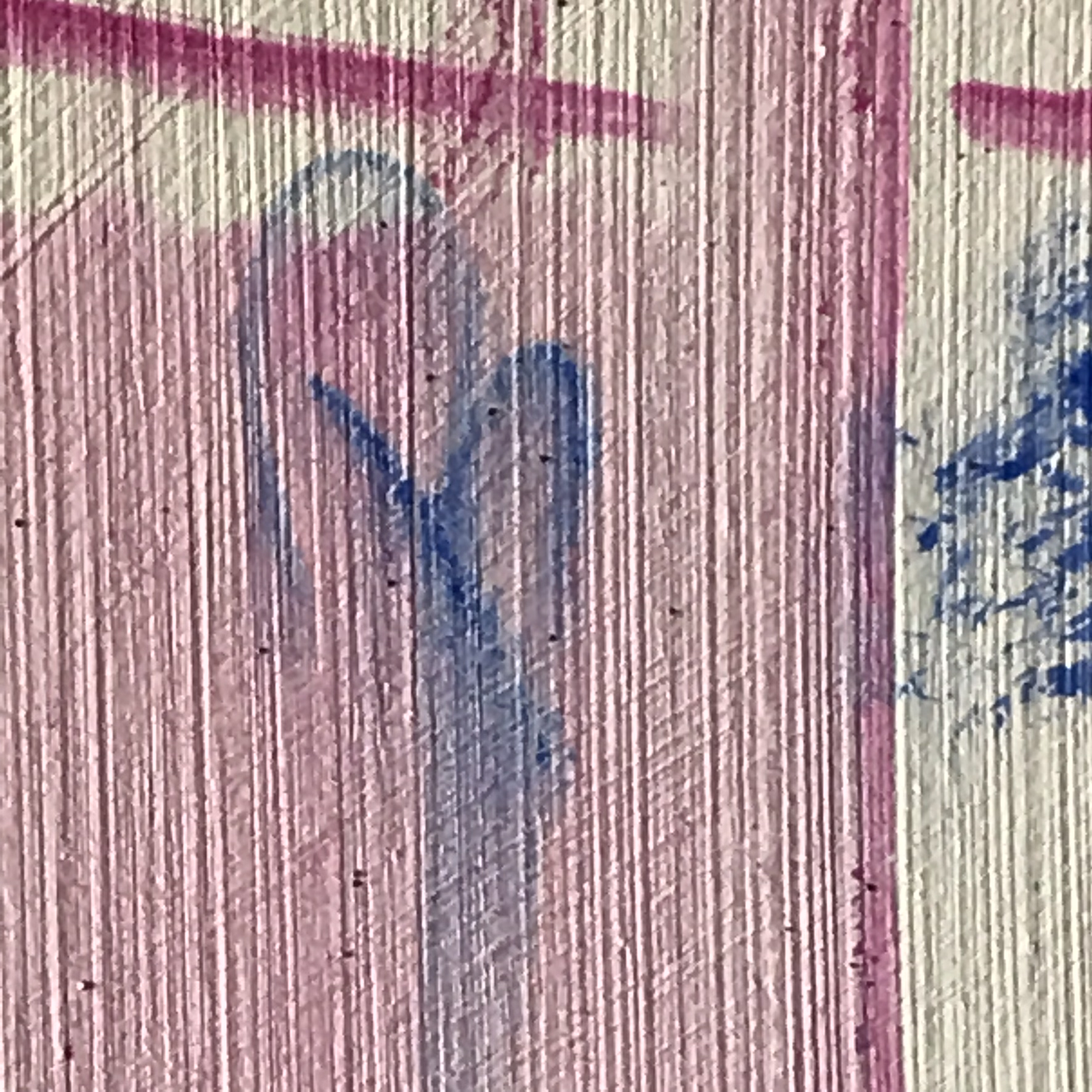 Detail from a sketch in oil paint.