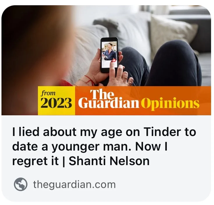 I lied about my age on Tinder