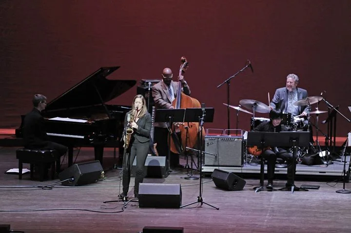 with Christian McBride, Jeff Hamilton, and Tom Amend at the 2014 UNC/Greeley Jazz Festival