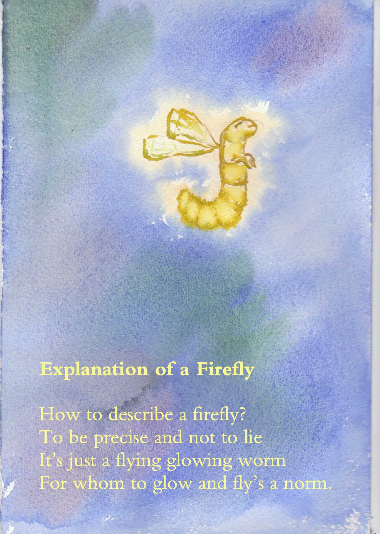 Explanation of a Firefly and Other Poems — Anya Klepikov | Set & Costume  Design