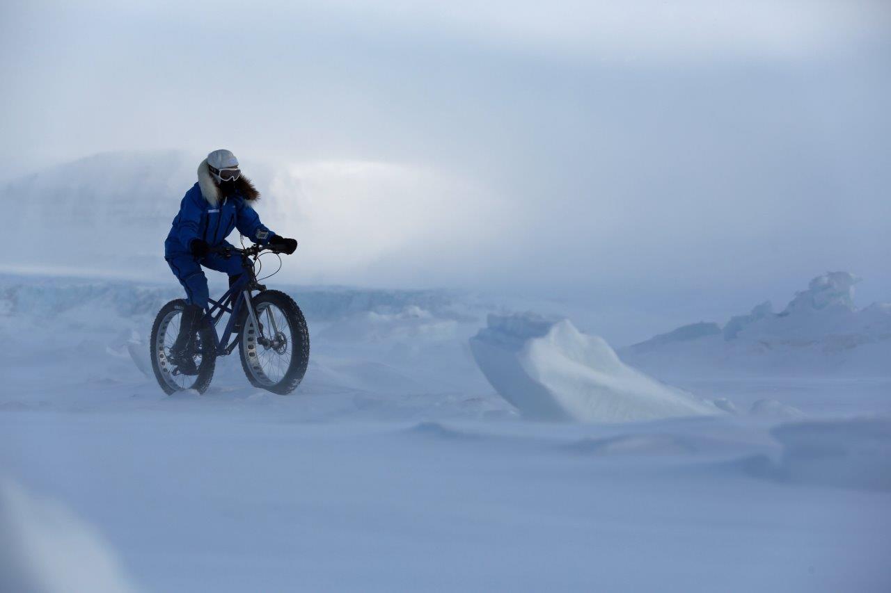 In training for her Polar expedition. Photo: Phil Coates