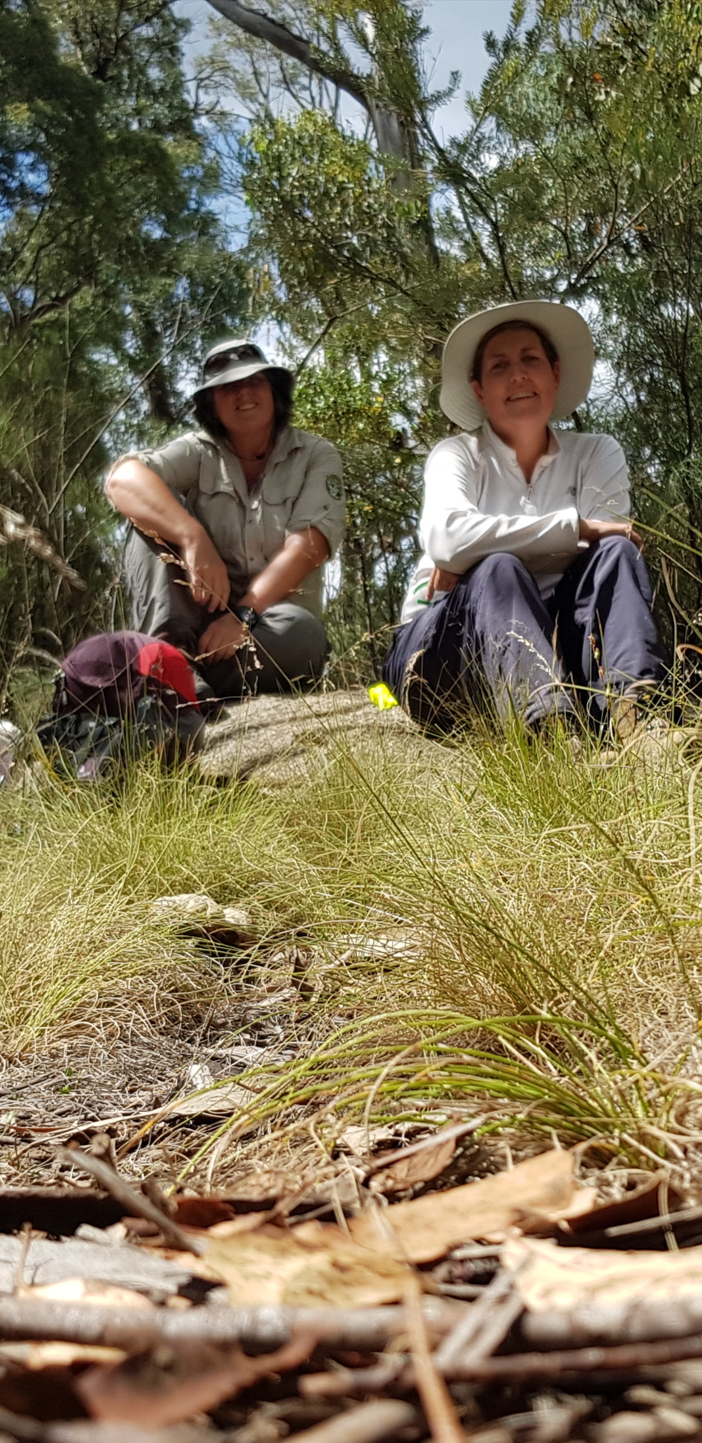 Terra Roam and Kelli Jackson (ACT Women's Adventure group leader and around the world unicyclist) out on an overnight walk in Namadgi National Park.