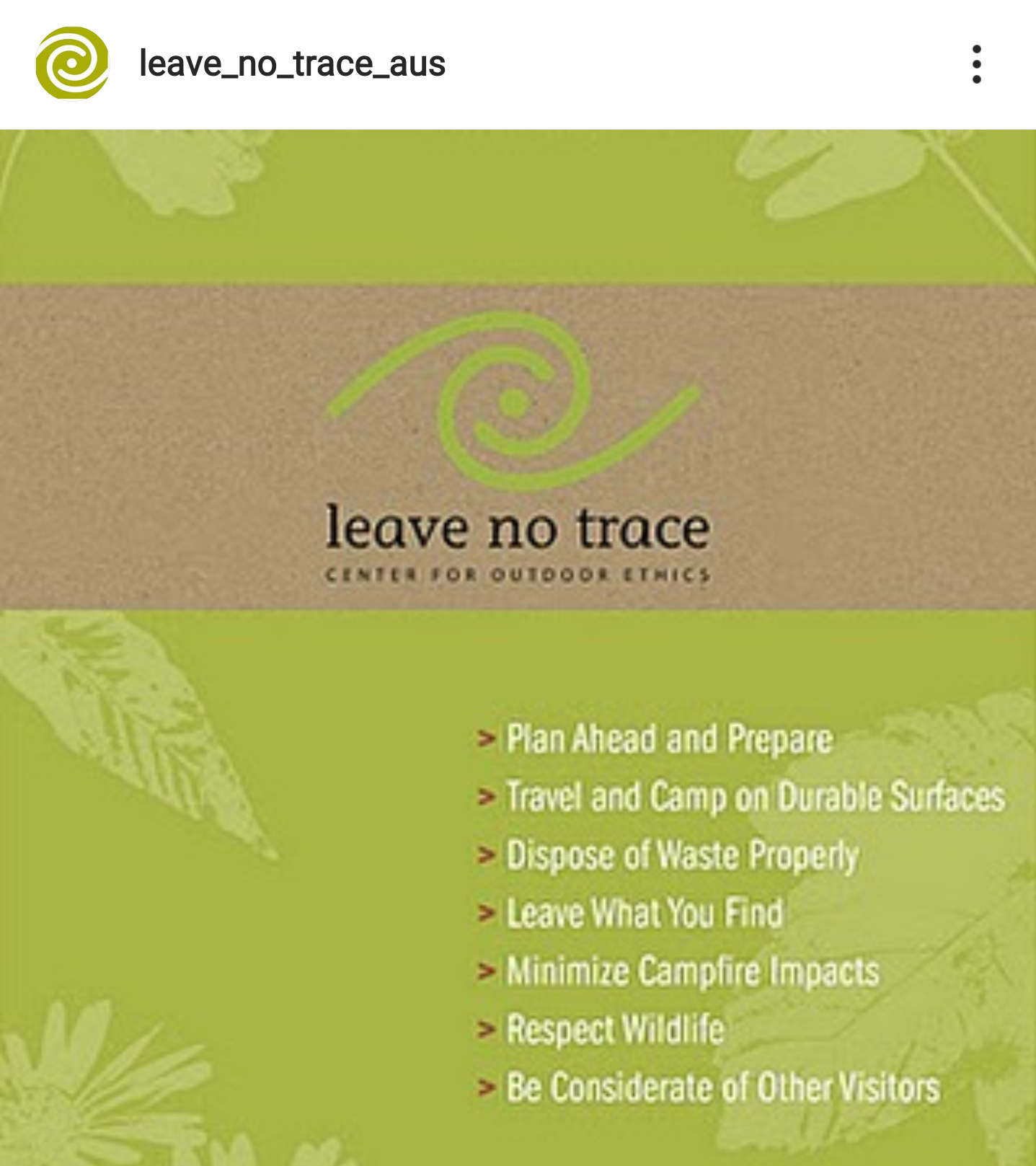 Instagram:  @leave_no_trace_aus/
