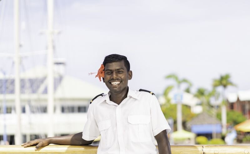 Marine Biologist, Mr Amos Abhishek Daniel from Captain Cook Cruises Fiji