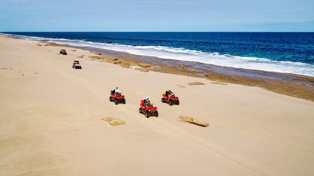 Quad Biking along Wagoe Beach in Kalbarri. Credit Australia’s Coral Coast