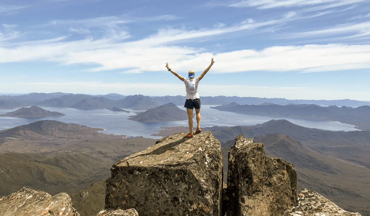 Hanny atop Mt Anne in Tasmania. Credit Graham Hammond