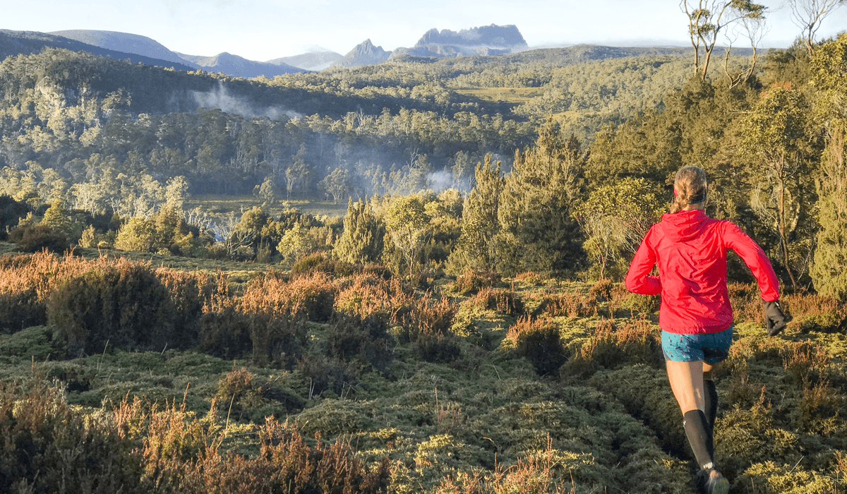 Running at Cradle Mountain. Credit Graham Hammond