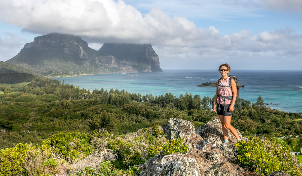 Hiking on Lord Howe Island is an extraordinary way to see the island’s natural beauty. Credit Pinetrees Lodge
