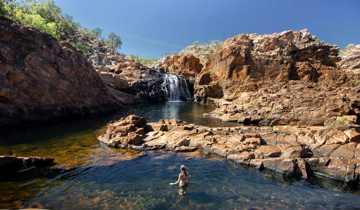 Rocky Top Pool, Edith Falls. Image Tourism NT/Katie Goldie